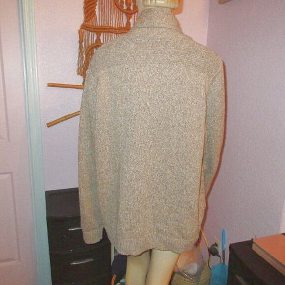 Eddie Bauer Men's Cardigan Sweater Size XL Shawl Collar Wool Bl Pockets Button - Picture 7 of 10